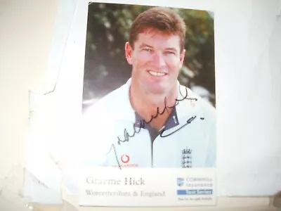 £4.99 • Buy Signed Cornhill Cricket Card-graeme Hick-worcestershire,england Cricket