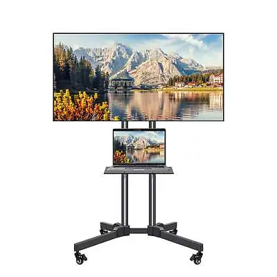 Mobile TV Stand On Wheels For 23-60 Inch LCD LED Flat Panel Curved Screen TV • $72.99