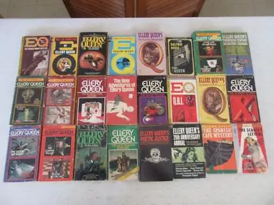 BIG Lot (24) ELLERY QUEEN Vintage Books Novels SIAMESE TWIN MYSTERY Spanish Cape • $59.95
