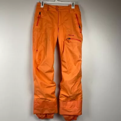 MARMOT Orange INSULATED SNOW PANTS Winter Ski Snowboard Gear Kid Sz YOUTH XL • $26.99