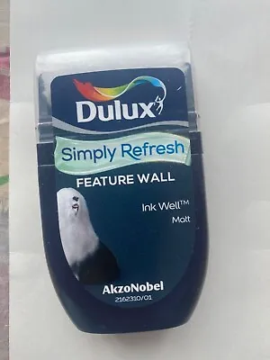 Dulux Simply Refresh-Feature Wall INK WELL Shade Matt Paint Tester Pot • £4.99