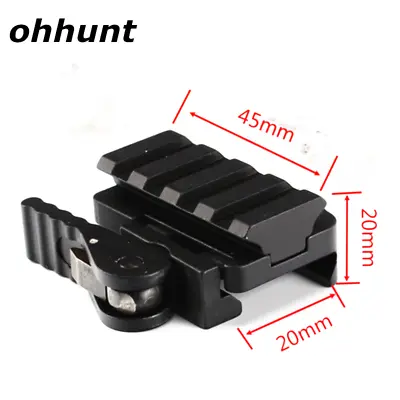 Ohhunt 20mm Picatinny Rail Scope Mount QD Quick Release Red Dot Riser Adapter  • $11.99