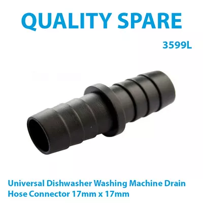 Washing Machine Dishwasher Outlet Hose Connector Drain Hose Joiner Extender 17mm • £2.95