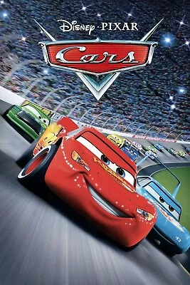 2006 Disney Pixar Cars Movie Poster 11X17 Lightning McQueen Tow Mater Doc 🌵🍿 • $12.83