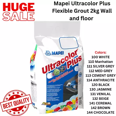 Mapei Grout Ultracolor Plus Flexible  2kg  Wall And Floor All Color Variations • £9.28