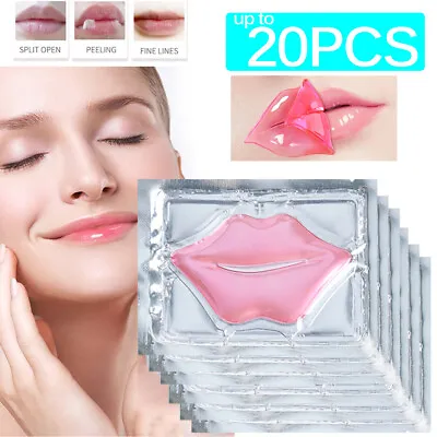 Collagen Pink Lip Mask Crystal Gel Masks Peel Off Moisturising Anti-Ageing Masks • £2.46
