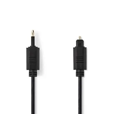 Black Audio Cable TOSlink Plug To MINI-TOSLink OPTICAL 3.5mm Jack 1m • £4.52