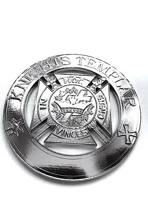 Masonic  Metal Chrome KNIGHTS TEMPLAR Auto Car Emblem • $13.99