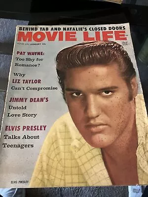 Movie Life Magazine Jan 1950s Starring Elvis • $4.31