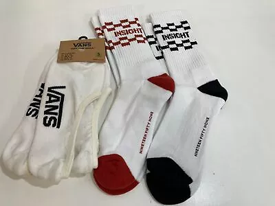 NEW Vans 3 No Show Socks Plus 2 Insight Tube Socks Mens Sz S/M RRP$55 • $14.99