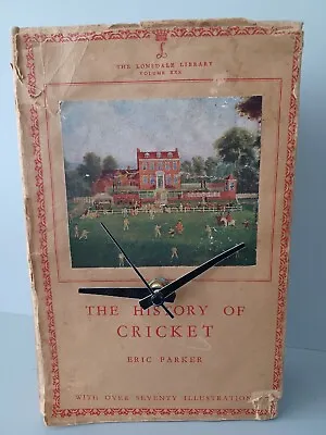 £29 • Buy Vintage Table Clock The History Of Cricket By Eric Parker(1950) Table Wall Clock