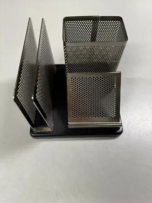 Office Desk Kit - Eldon Organizer - Wire Mesh Modern - Notes Pens Mail • $24.95