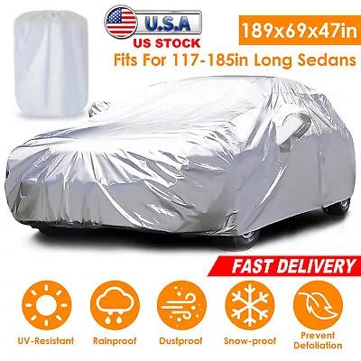 $24.99 • Buy Full Car Protection Cover Waterproof Sun UV Snow Dust Rain Resistant For Sedans