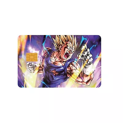 Majin Vegeta Credit Card Sticker Skin Film Pre-Cut Decal Size 8.5 X 5. • $4.99