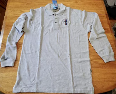 Colorado Timberline Men’s Long Sleeve Gray Polo W/ Ford Mustang Logo Sz LG NWT • $15.09