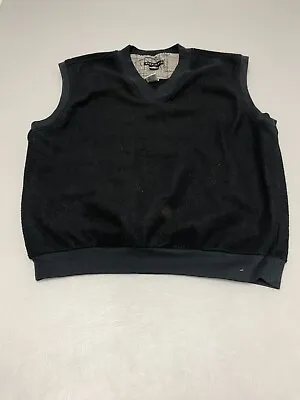 Nike Golf Mens Sweater Vest Sleeveless V-Neck Embroidered Logo Pullover Black L • $2.06