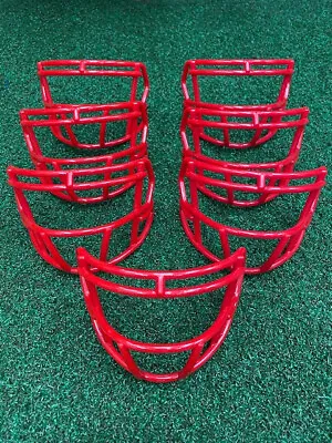 Riddell Speed S2BD RED Mini Football Helmet Facemasks Lot Of 7 Masks • $45