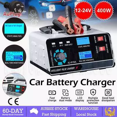 400W 40A 12/24V Automatic Car Battery Charger Smart Pulse Repair Boat Trickle OZ • $46.35