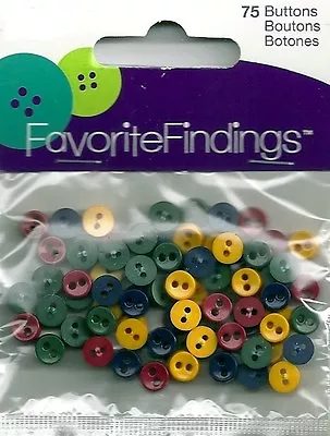 Mini Country Darks Buttons  By  Favorite Findings - Pkg Of 75 • $3.95
