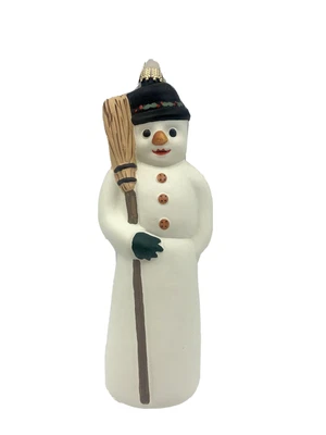 $52 • Buy Vaillancourt Folk Art Ornament American Snowman OR133 Mouth Blown Hand Painted
