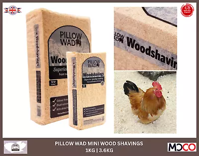 Pillow Wad Wood Shavings Bedding Premier Small Animal Kiln Dried Bales 1Kg&3.6KG • £9.99