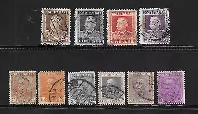 ITALY - 1927/1929 Victor Emmanuel III Definitives - Complete - VFU • $5.22