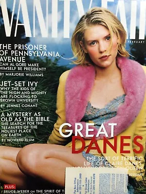 VANITY FAIR ~ February 1999 ~ Claire Danes ~ EX!!! • $5.99