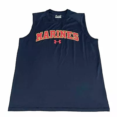Under Armour Heat Gear Marine Corps Semper Fidelis Sleeve Shirt Black Men's M • $15
