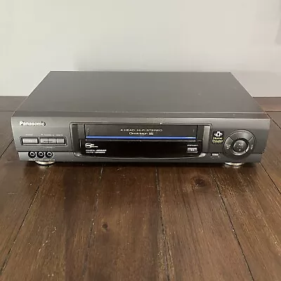 Panasonic Omnivision Blue Line Hi Fi Stereo VHS VCR Player PV-V4620 WORKS READ • $24.97