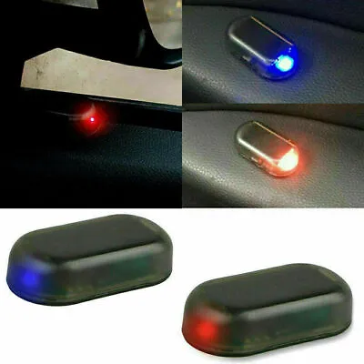 Car Accessory Solar Alarm Led Light Security System Warning Theft Flash Blinking • $5.05