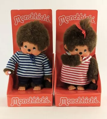 2 Monchhichi Monchichi Monkey Baby  Box 2009 Japan Doll Toy Plush Sekiguchi • $35