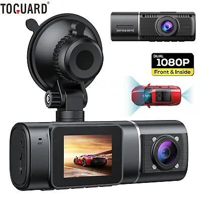 TOGUARD Uber Dual Dash Cam Front And Inside Car Camera FHD 1080P IR Night Vision • $78.99