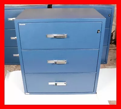 $700 • Buy Phoenix 3-drawer Fireproof  Blue File Cabinet Great Condition PRICE DROPPED!!!