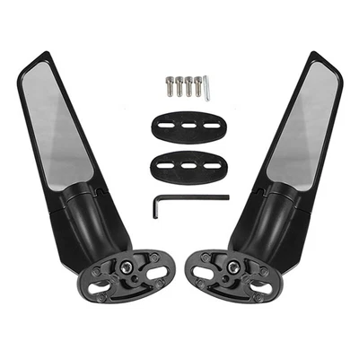 £84.61 • Buy Motorcycle Mirror Modified Wind Wing Adjustable Rotating Reverse Mirror V3A7