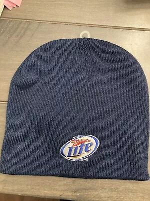 Miller Lite Beer Beanie Warm Snow Hat Cap Navy • $12