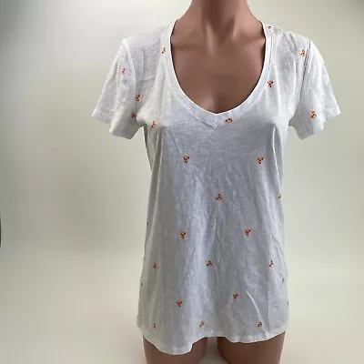 Victoria's Secret PINK Short Sleeve V Neck T-Shirt  White  Size M  NWT • $32.53