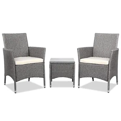$203.95 • Buy Gardeon Patio Furniture Outdoor Setting Bistro Set Chair Side Table 3 Piece