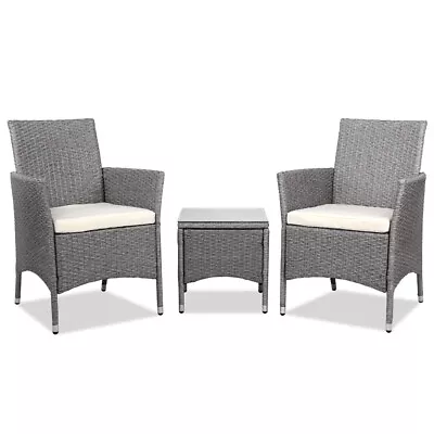 Gardeon Patio Furniture Outdoor Setting Bistro Set Chair Side Table 3 Piece • $199.95