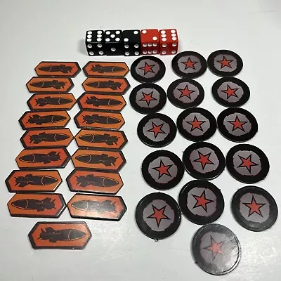 Risk Legacy 38 Game Piece Lot Missiles Stars Dice Hasbro • $8.99