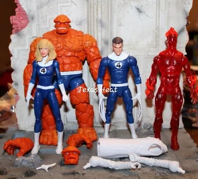 4 MARVEL LEGENDS FANTASTIC FOUR RETRO WAVE 1 ACTION FIGURE LOT Human Torch Thing • $74.99