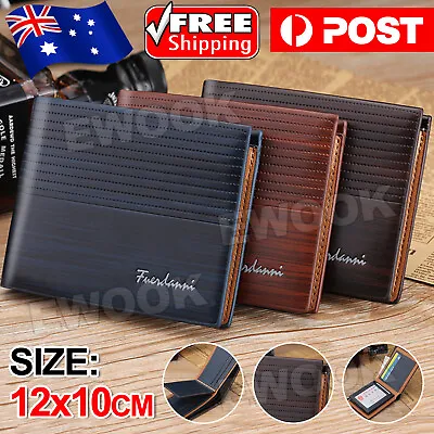 $6.95 • Buy Leather Credit Card Holder RFID Blocking Wallet Cash Wallet Clip Coin Purse