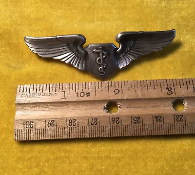  Nanee-b) Sterling 3 Inch Flight Surgeon Military Wings Mark 12 C C/b Nice. • $69.50