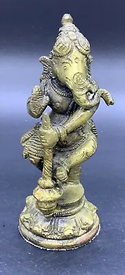 Vintage Small Metal Alloy Ganesha Statue Figurine Thai India God Goddess • $19.99