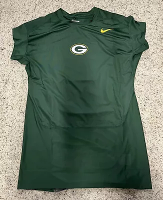 Green Bay Packers Game Worn SHORT Sleeve Shirt Team Issued 3XL Nike NFL GREEN • $34.99