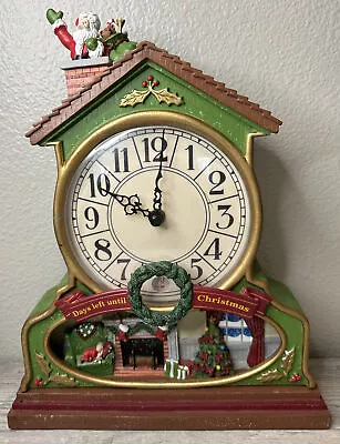 Avon 2007 Santa Musical Lighted Days Until Christmas Carols Advent Clock WORKS! • $49.99