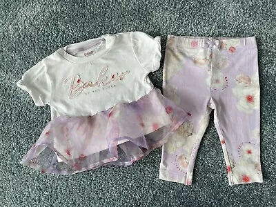 Ted Baker Baby Girl Top & Leggings Outfit Set - 6-9 Months/74 Cm • £9.90