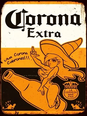 VIVA CORONA EXTRA Vintage Rustic Beer Decorative Plaques Retro Metal Tin Sign • $12.99