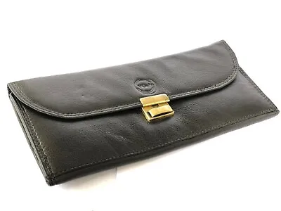 Black Leather Wallet Clutch Purse For Women Trifold Ladies Multi Card Organizer • $47.01