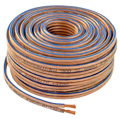 $21.30 • Buy Car Home Audio Speaker Wire Transparent Clear Cable 12AWG 100ft 12/2 Gauge