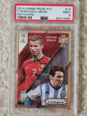 2014 Panini Prizm W/C Ronaldo/Messi  Matchups #19 PSA 9 MINT • $639.99